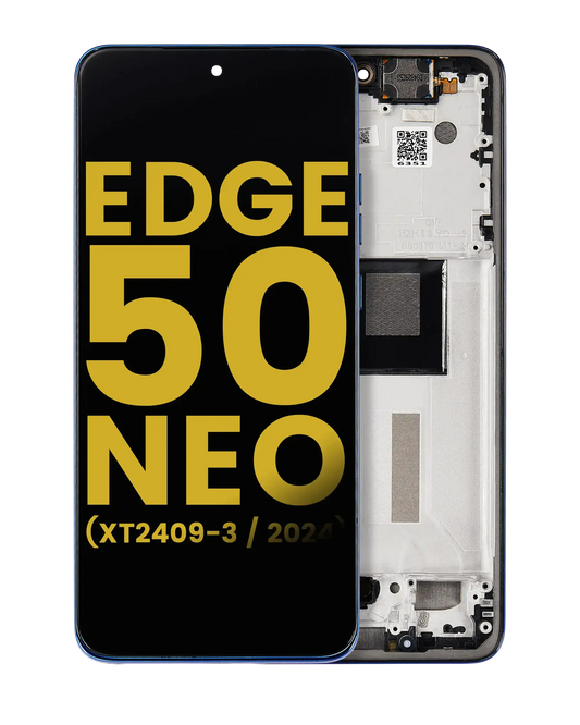 OLED Assembly With Frame For Motorola Moto Edge 50 Neo (XT2409-3 / 2024) (Refurbished) (Nautical Blue) | SKU 107082133239 | image 1