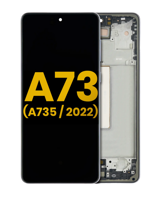 OLED Assembly With Frame For Samsung Galaxy A73 (A735 / 2022) (Refurbished) (Gray)