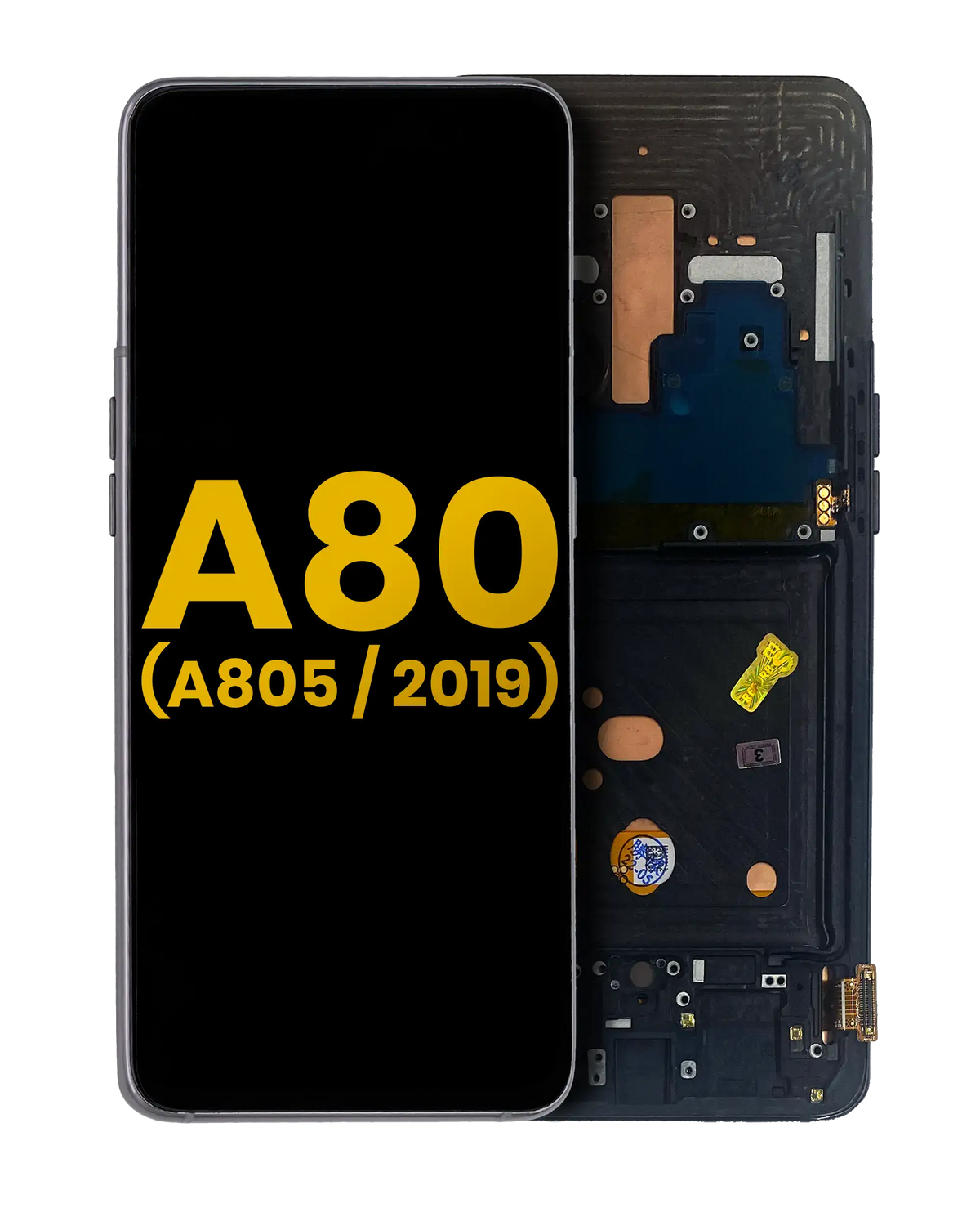 OLED Assembly With Frame For Samsung Galaxy A80 (A805 / 2019) (Refurbished) (Phantom Black) - product image 1