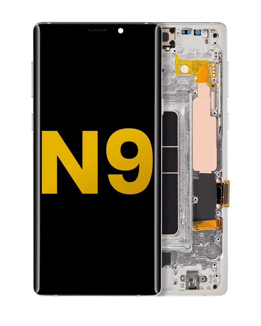 OLED Assembly With Frame For Samsung Galaxy Note 9 (Refurbished) (Cloud Silver)
