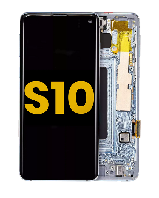 OLED Assembly With Frame For Samsung Galaxy S10 (Refurbished) (Prism Blue)