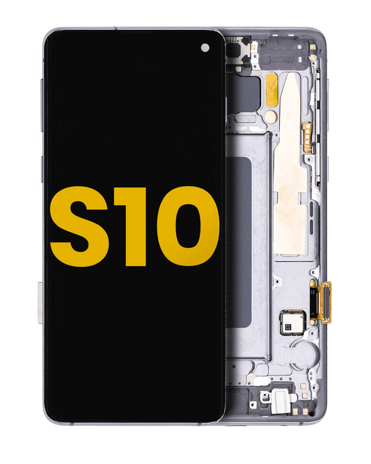OLED Assembly With Frame For Samsung Galaxy S10 (Refurbished) (Prism / Ceramic Black)