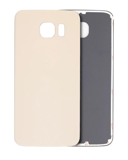 Back Cover Glass For Samsung Galaxy S6 (No Logo) (Aftermarket Plus) (Gold)