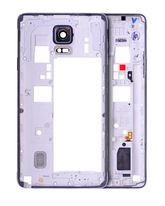 Mid-Frame Housing For Samsung Galaxy Note 4 (With Small Parts) (White)