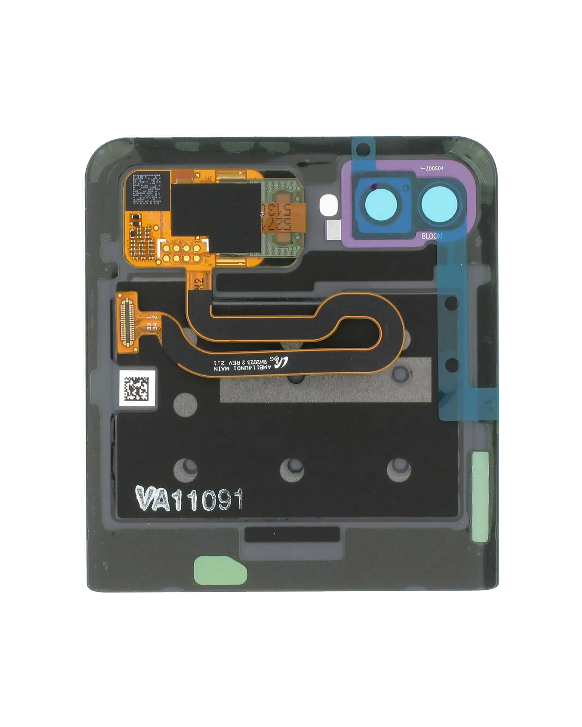 Outer OLED Assembly With Frame For Samsung Galaxy Z Flip 4G (F700) / Z Flip 5G (F707) (Service Pack) (Mystic Gray) - Side View
