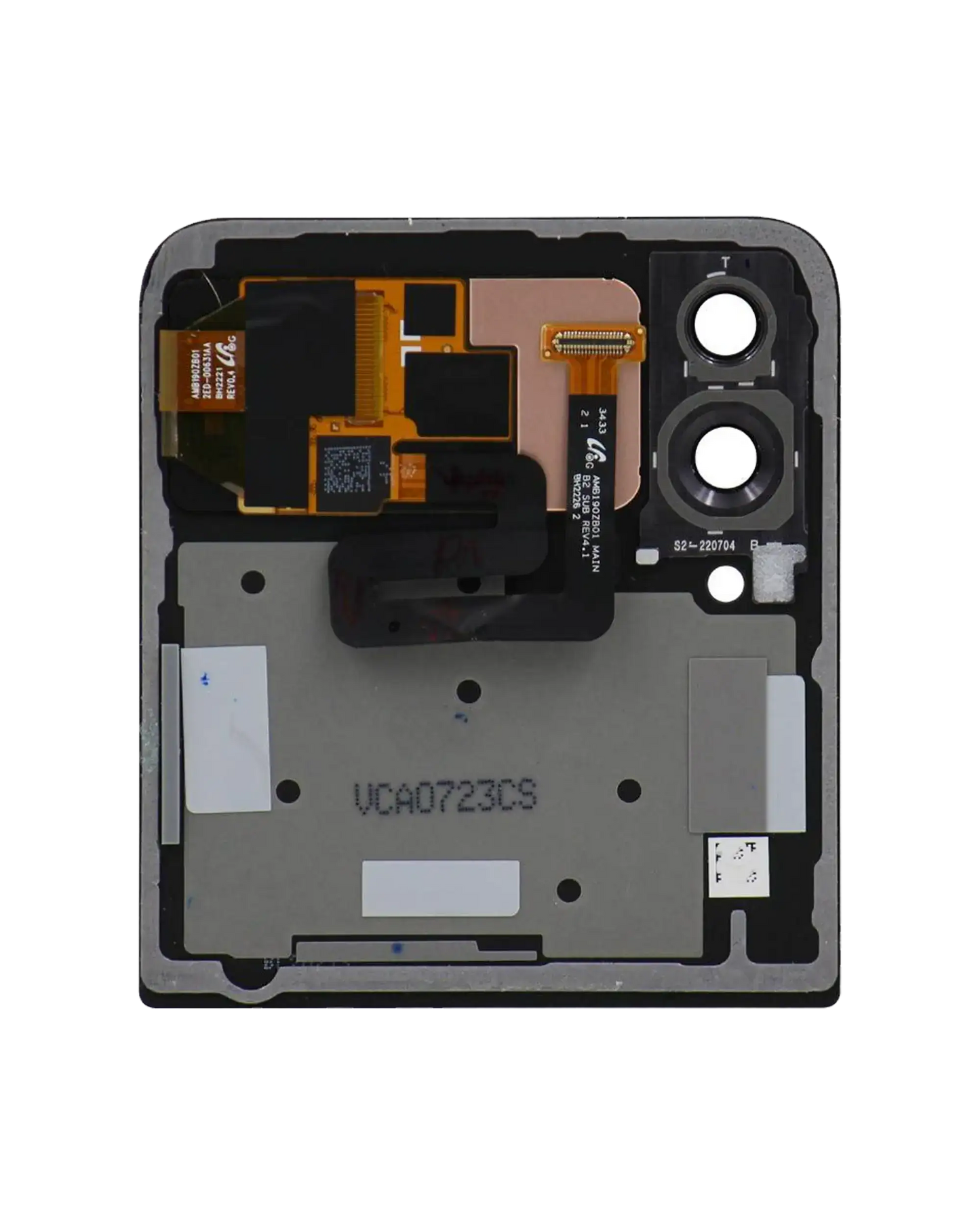 Buy Outer OLED Assembly For Samsung Galaxy Z Flip 4 5G (Used OEM Pull: Grade B/C) (Black) - High Quality Replacement Part - View 2 | TechDrip Canada
