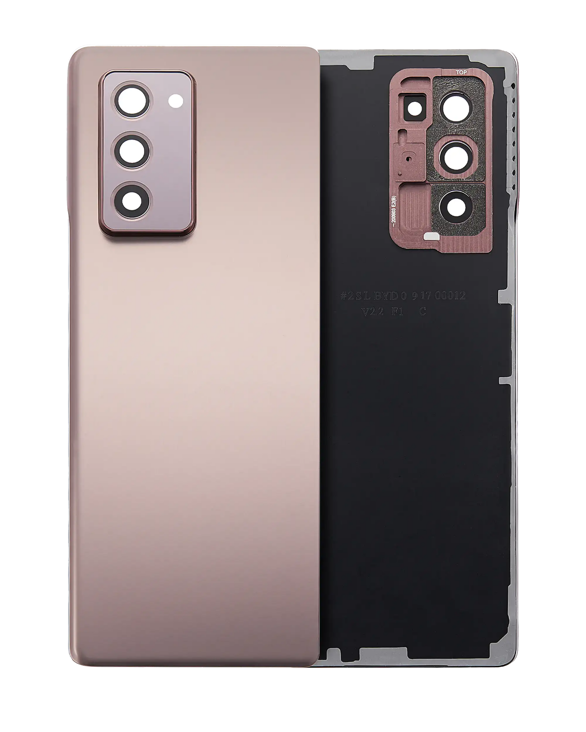 Profile view of Back Cover Glass With Camera Lens For Samsung Galaxy Z Fold 2 5G (Service Pack) (Mystic Bronze)