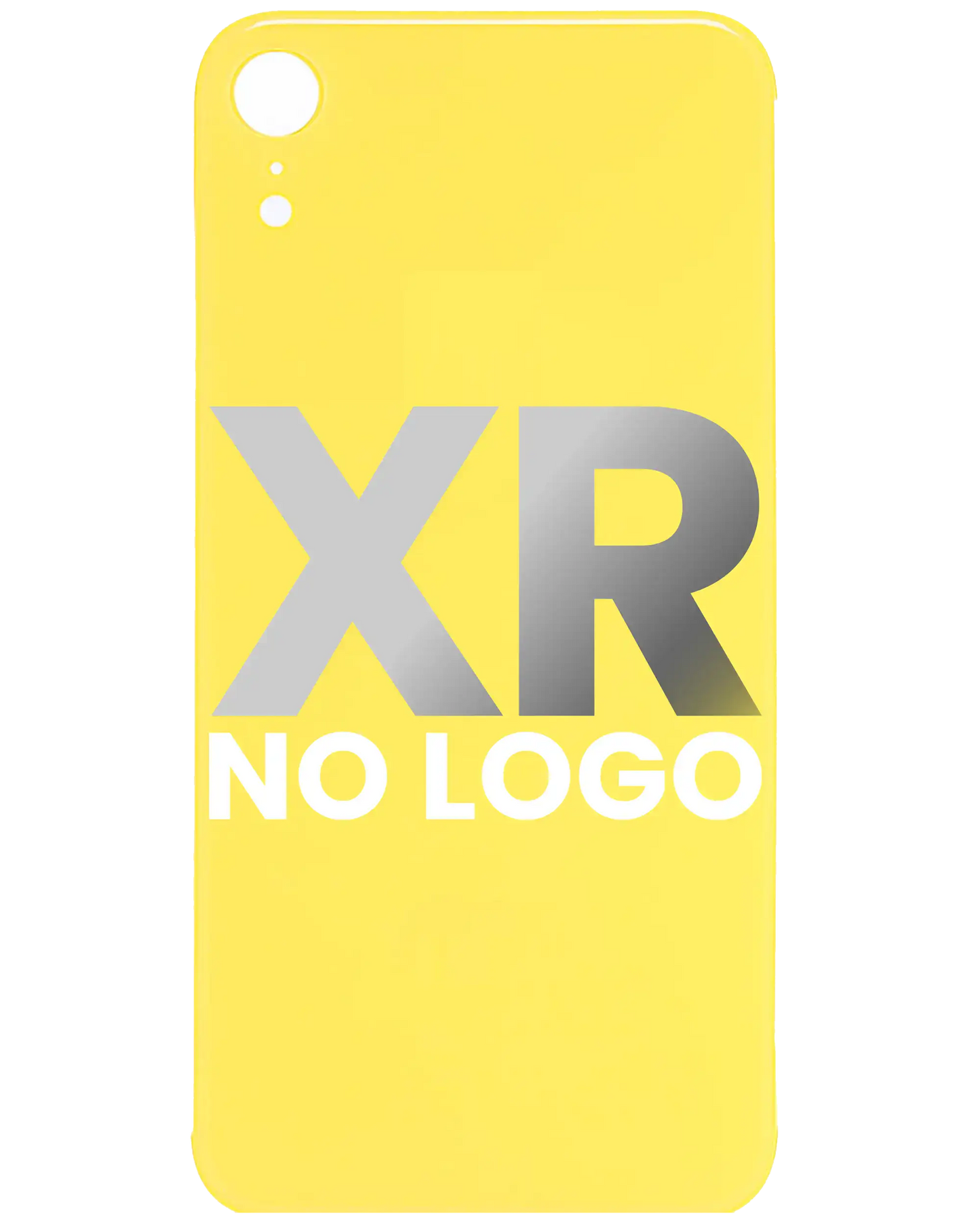 Back Cover Glass For iPhone XR (No Logo) (Yellow)