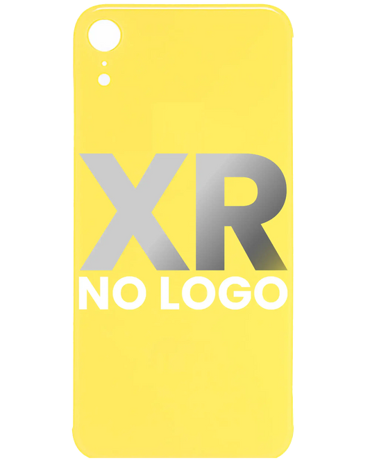 Back Cover Glass For iPhone XR (No Logo) (Yellow)