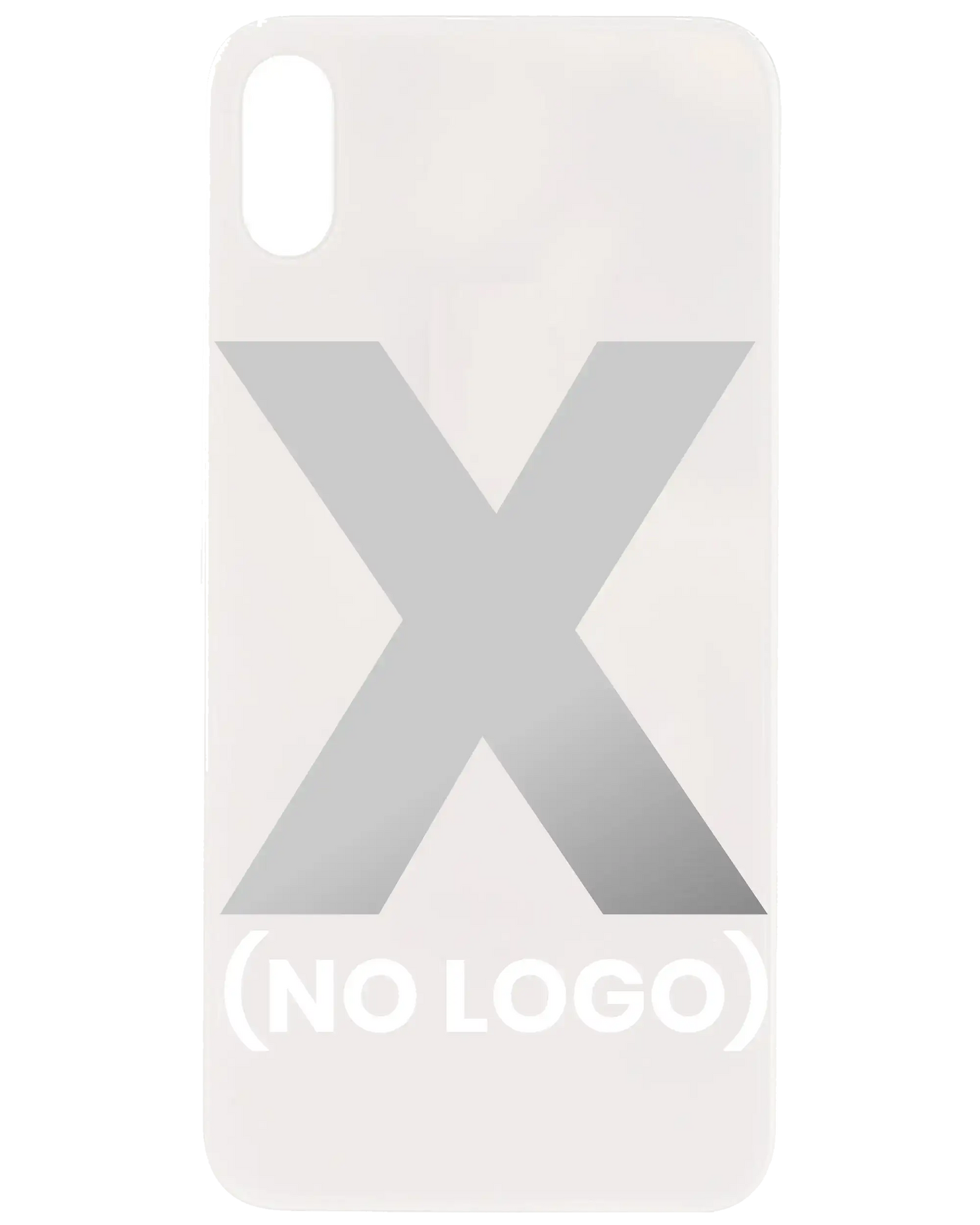 Back Cover Glass For iPhone X (No Logo) (Silver)