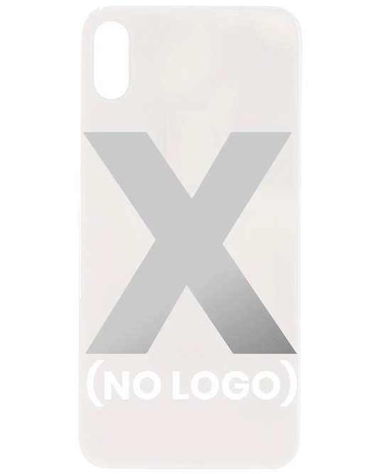Back Cover Glass For iPhone X (No Logo) (Silver)