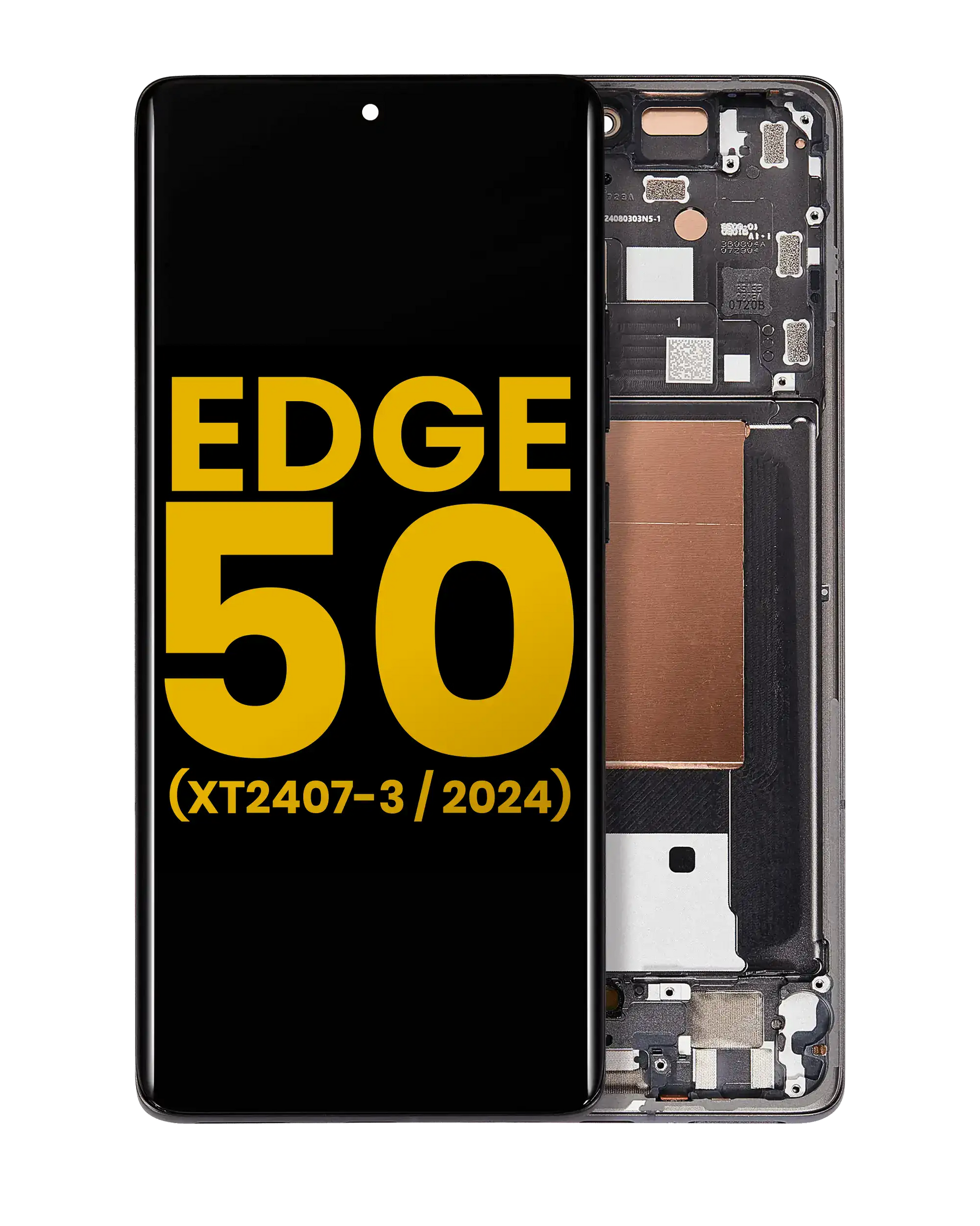 OLED Assembly With Frame For Motorola Moto Edge 50 (XT2407-3 / 2024) (Refurbished) (Koala Gray) | SKU 107183138919 | image 1