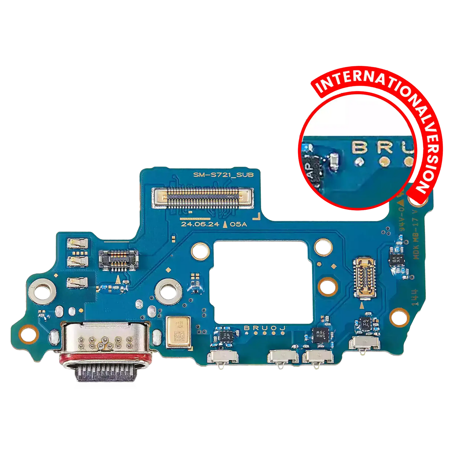 Charging Port Board For Samsung Galaxy S24 FE 5G (S721B) (International Version) (Premium)