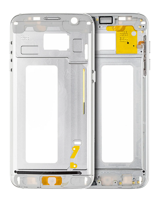 Mid-Frame Housing For Samsung Galaxy S7 Edge (With Small Parts) (White)