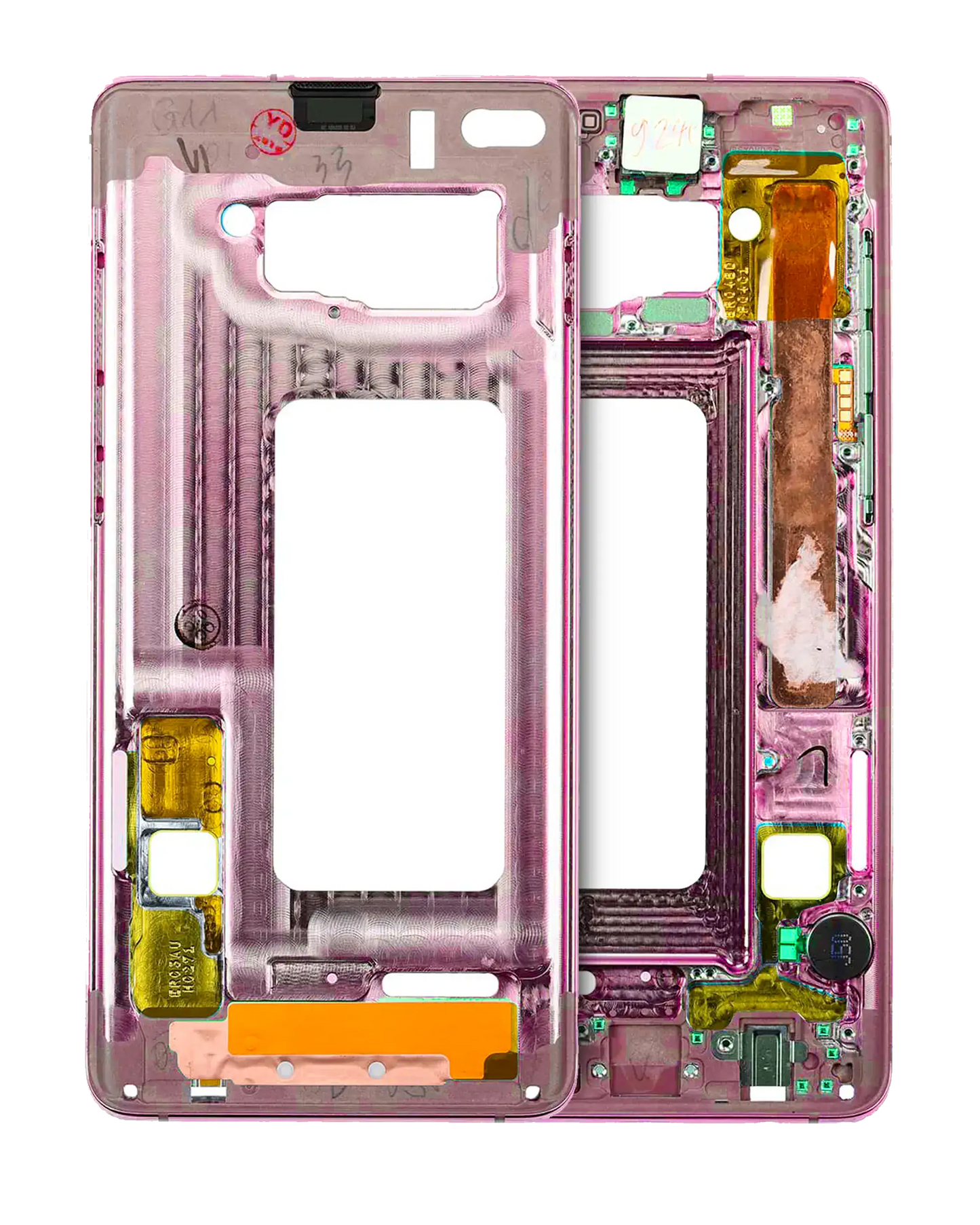 Mid-Frame Housing For Samsung Galaxy S10 (With Small Parts) (Flamingo Pink)