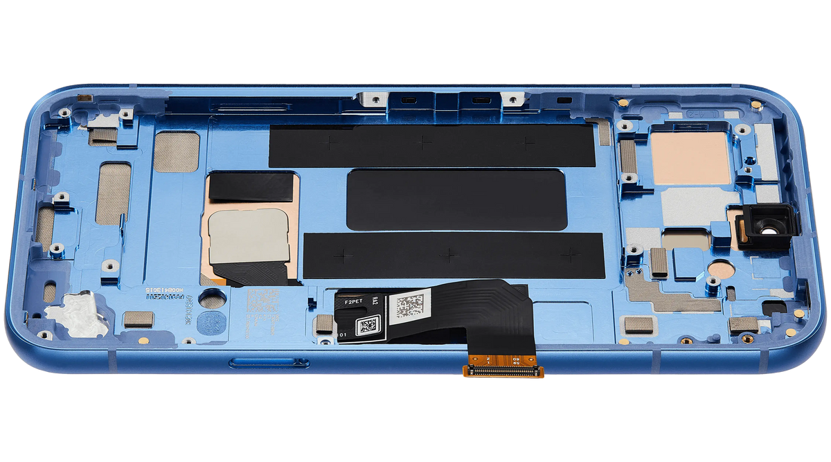 OLED Assembly With Frame (With Fingerprint Sensor ) For Google Pixel 8A (Refurbished) (Bay) - replacement part additional angle