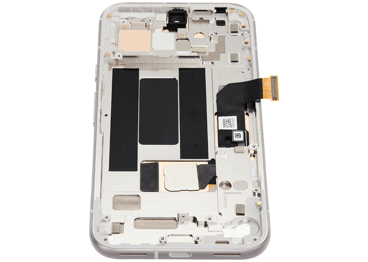 OLED Assembly With Frame (With Fingerprint Sensor ) For Google Pixel 8A (Refurbished) (Porcelain) - replacement component detail view