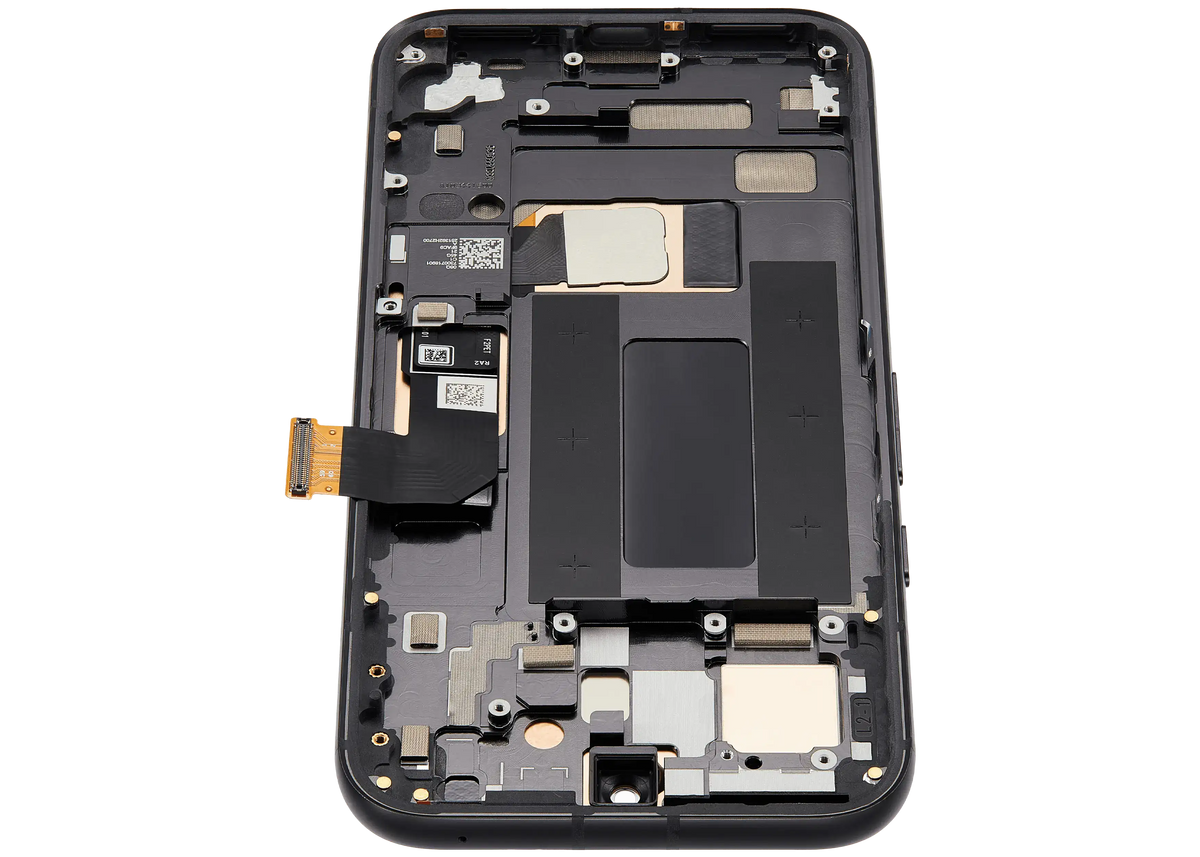 OLED Assembly With Frame (With Fingerprint Sensor ) For Google Pixel 8A (Refurbished) (Obsidian) - repair component alternate view