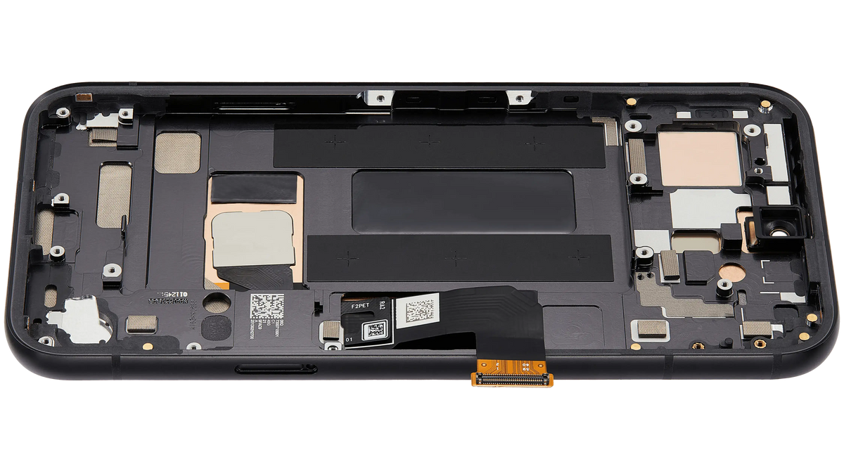 OLED Assembly With Frame (With Fingerprint Sensor ) For Google Pixel 8A (Refurbished) (Obsidian) - phone repair part close-up