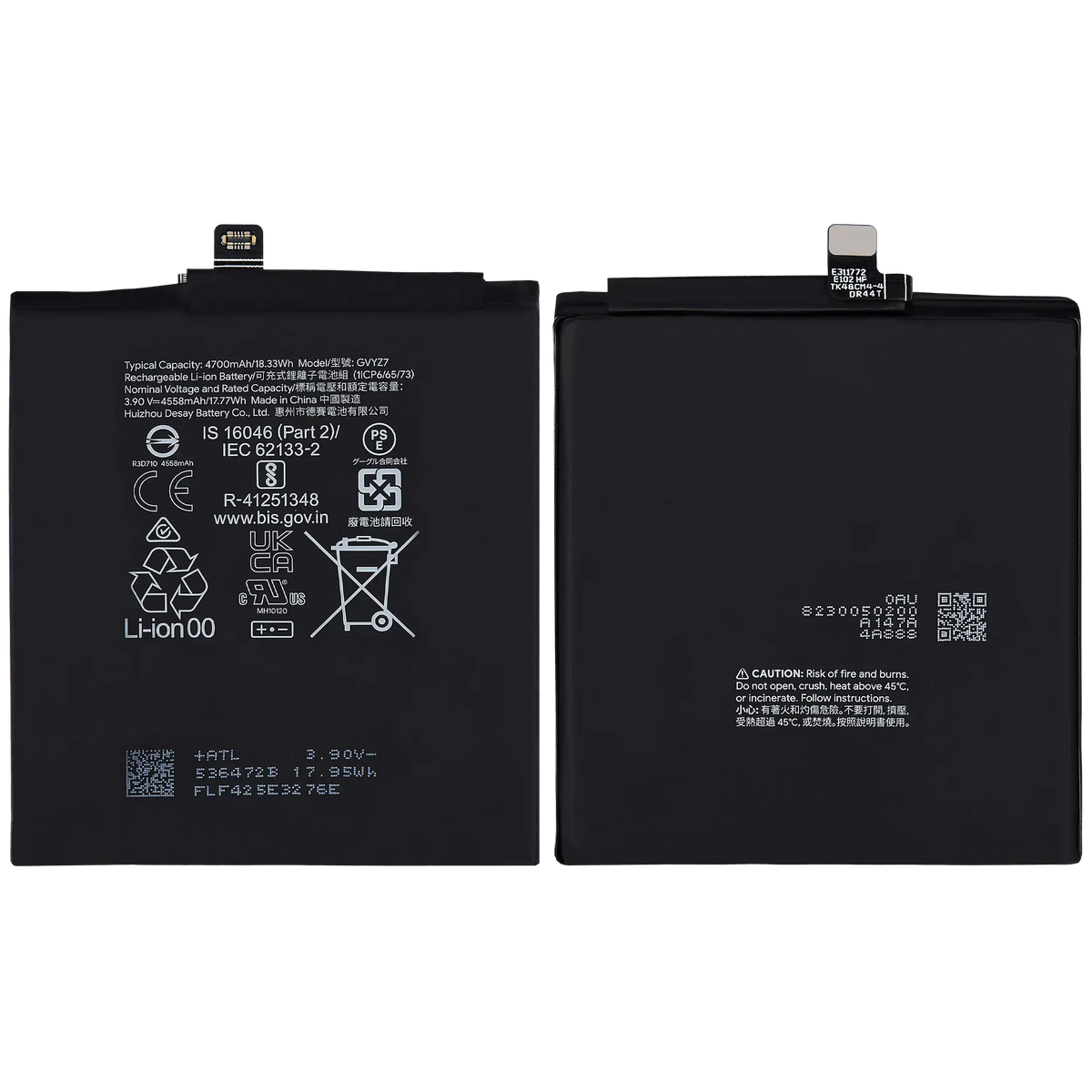 Replacement Battery For Google Pixel 9 / 9 Pro (GVYZ7) - repair component alternate view
