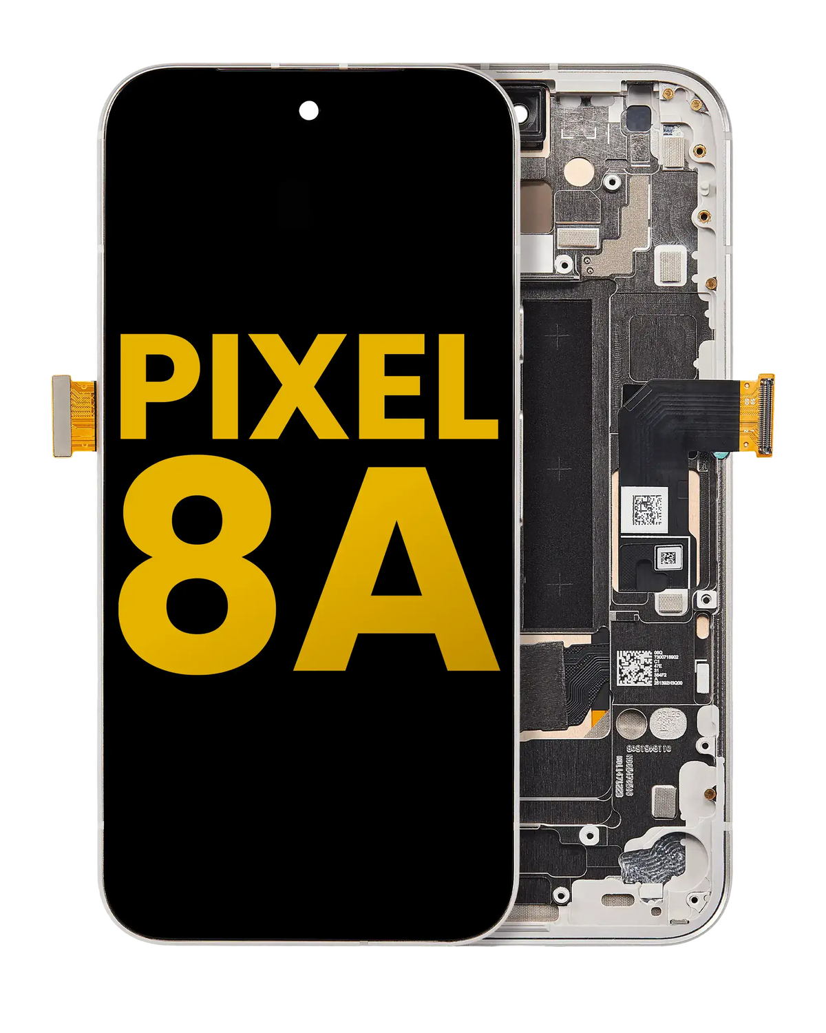 OLED Assembly With Frame (With Fingerprint Sensor ) For Google Pixel 8A (Refurbished) (Porcelain) - replacement part product view