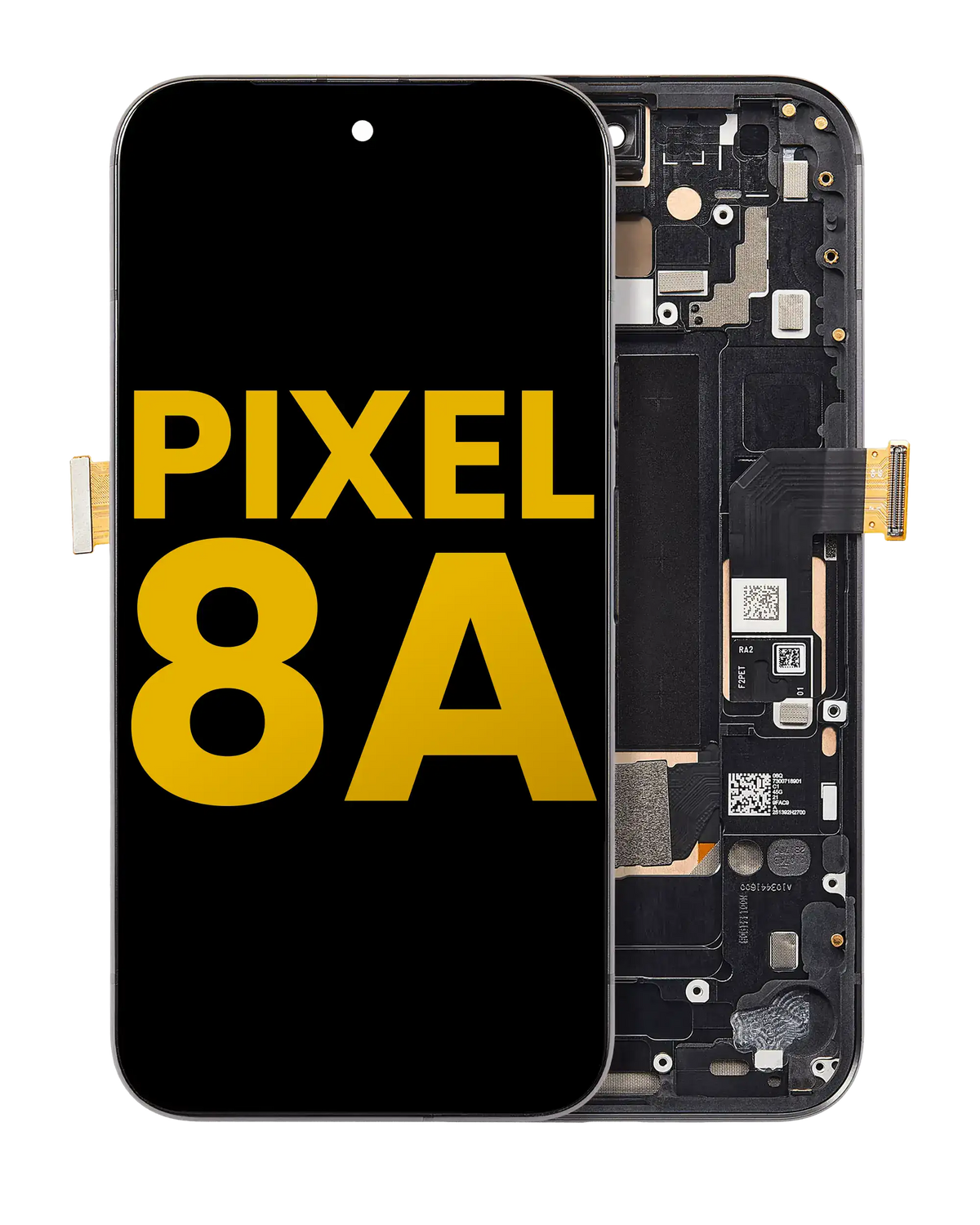 OLED Assembly With Frame (With Fingerprint Sensor ) For Google Pixel 8A (Refurbished) (Obsidian) - replacement part product view