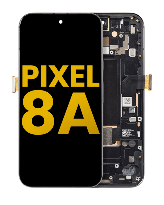 OLED Assembly With Frame (With Fingerprint Sensor ) For Google Pixel 8A (Refurbished) (Obsidian) - replacement part product view