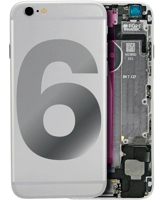 Back Housing W/ Small Parts For iPhone 6 (Used OEM Pull: Grade A) (Silver)