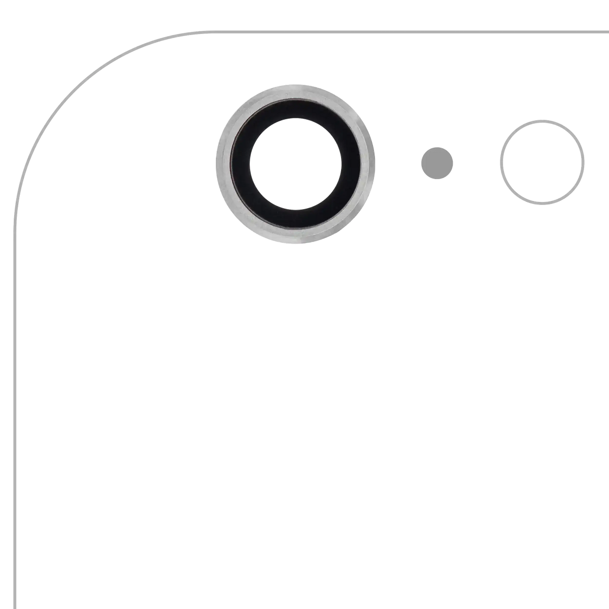 Back Camera Lens For iPhone 6 Plus / 6S Plus (Silver) (10 Pack) (Real Sapphire l Premium)