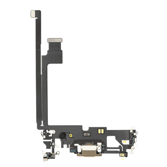 Charging Port Flex Cable For iPhone 12 Pro Max (Used OEM Pull) (Gold)