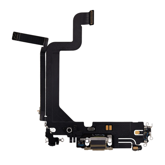 Charging Port Flex Cable For iPhone 14 Pro Max (Used OEM Pull) (Gold)