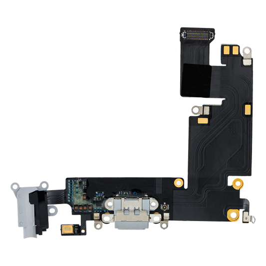 Charging Port Flex Cable For iPhone 6 Plus (Aftermarket) (Silver)