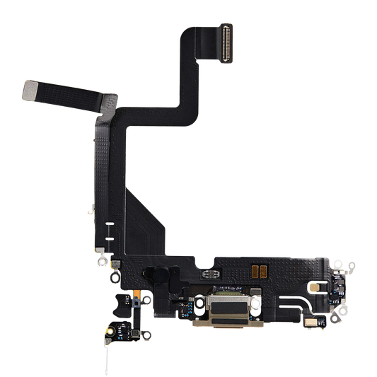 Charging Port Flex Cable For iPhone 14 Pro (Premium) (Gold)