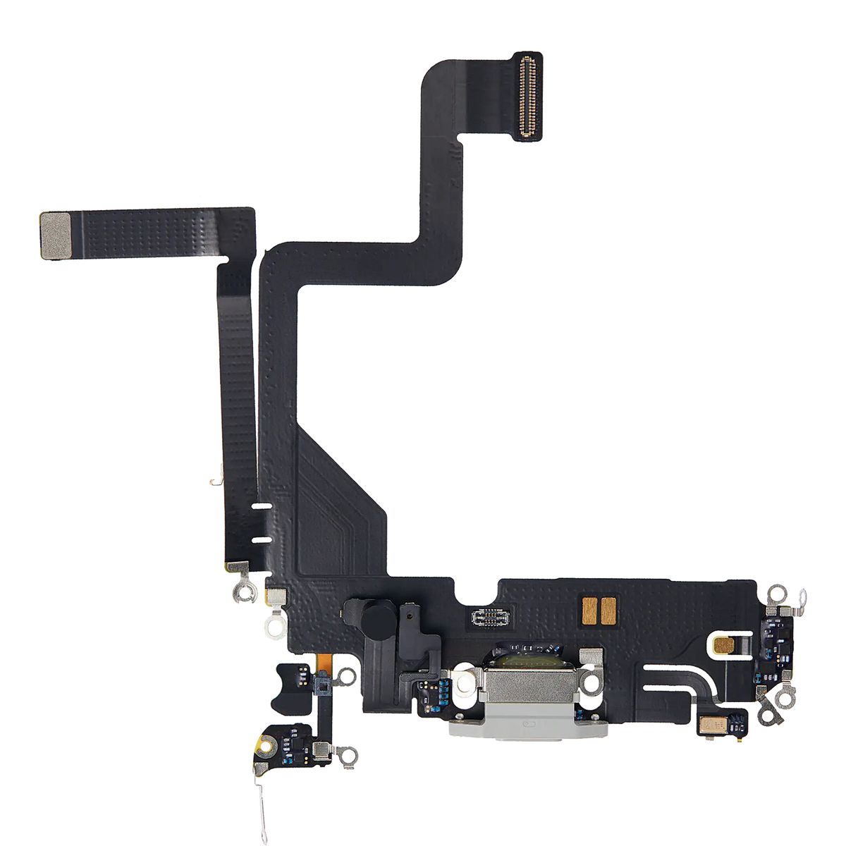 Charging Port Flex Cable For iPhone 14 Pro (Premium) (Silver)