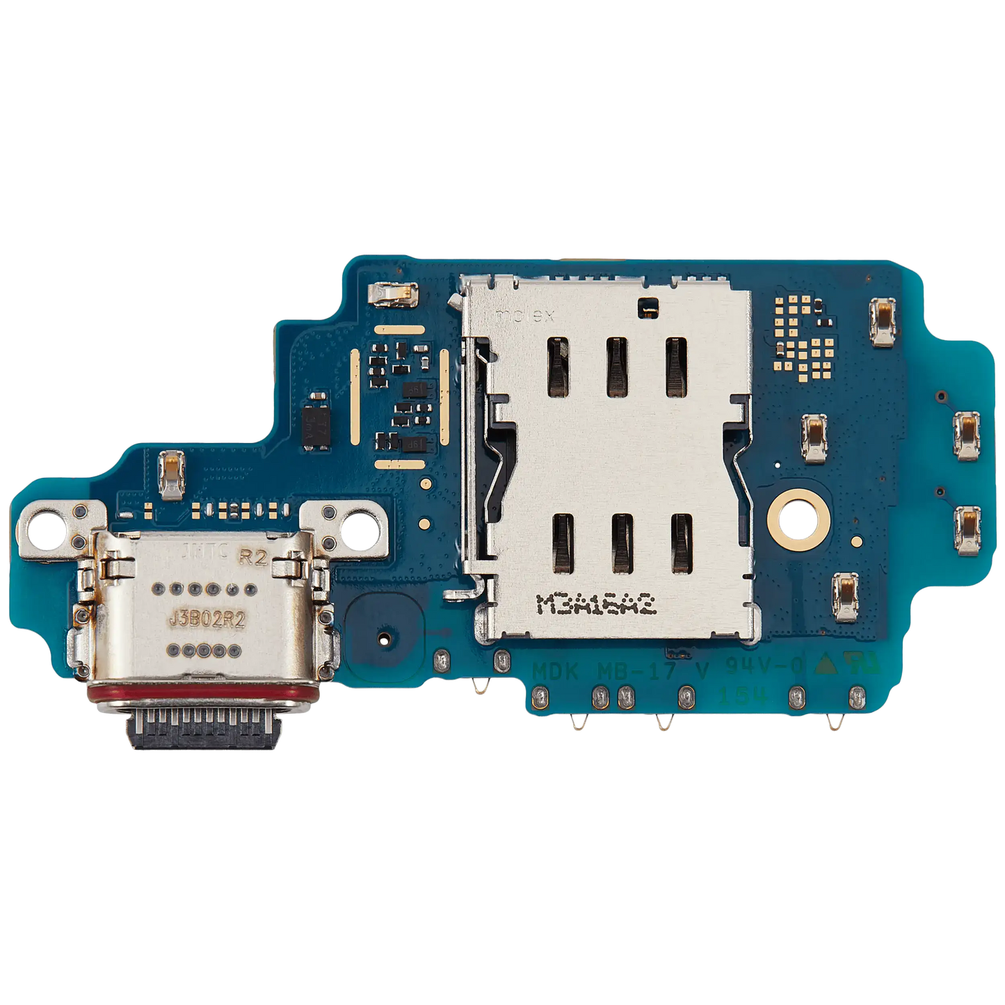 Charging Port Board With Sim Card Reader For Samsung Galaxy S24 Ultra 5G (S928U) (US Version) (Premium)