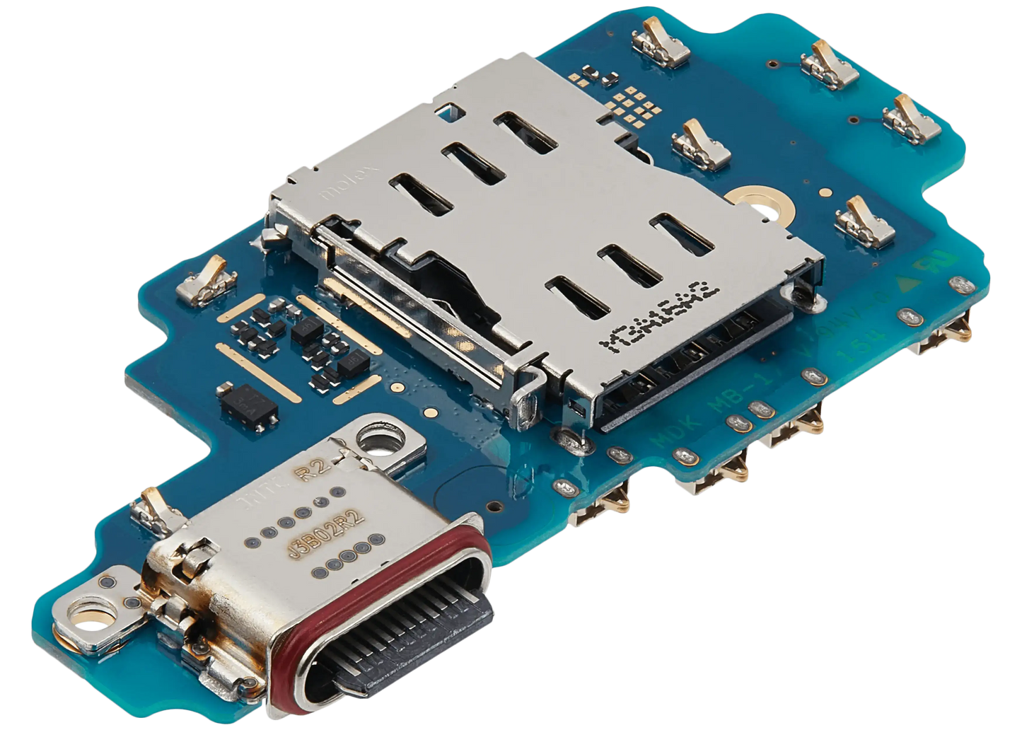 Charging Port Board With Sim Card Reader For Samsung Galaxy S24 Ultra 5G (S928U) (US Version) (Premium)