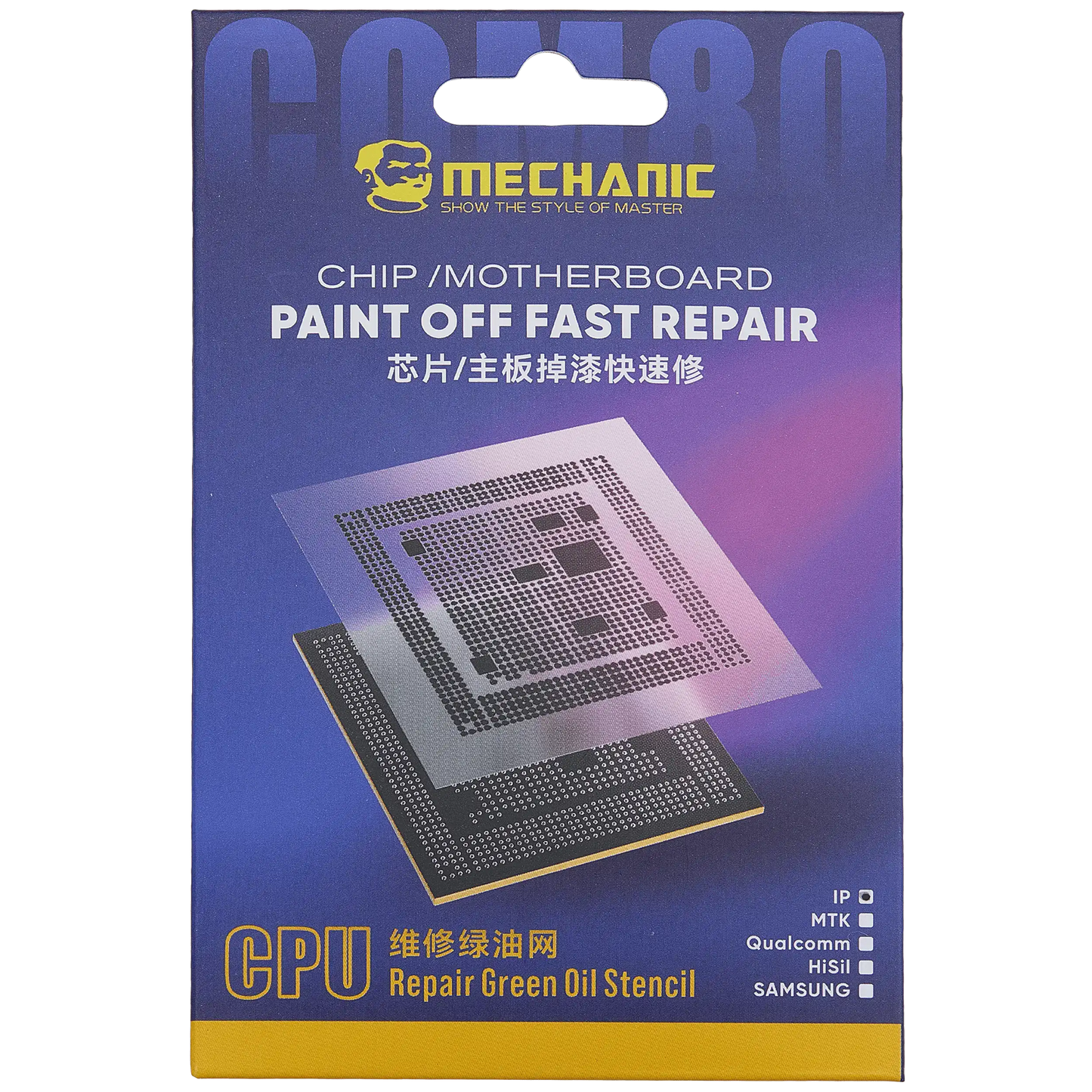 CPU Repair Green Oil Stencil (A8 - A18 Pro) For iPhone 6-16 Series (COM80) (Mechanic)