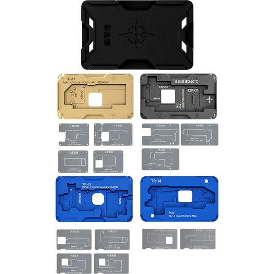 TR Middle Layer Frame Reballing Platform For iPhone X-14 Pro Max (18 in 1) (XinZhiZao)