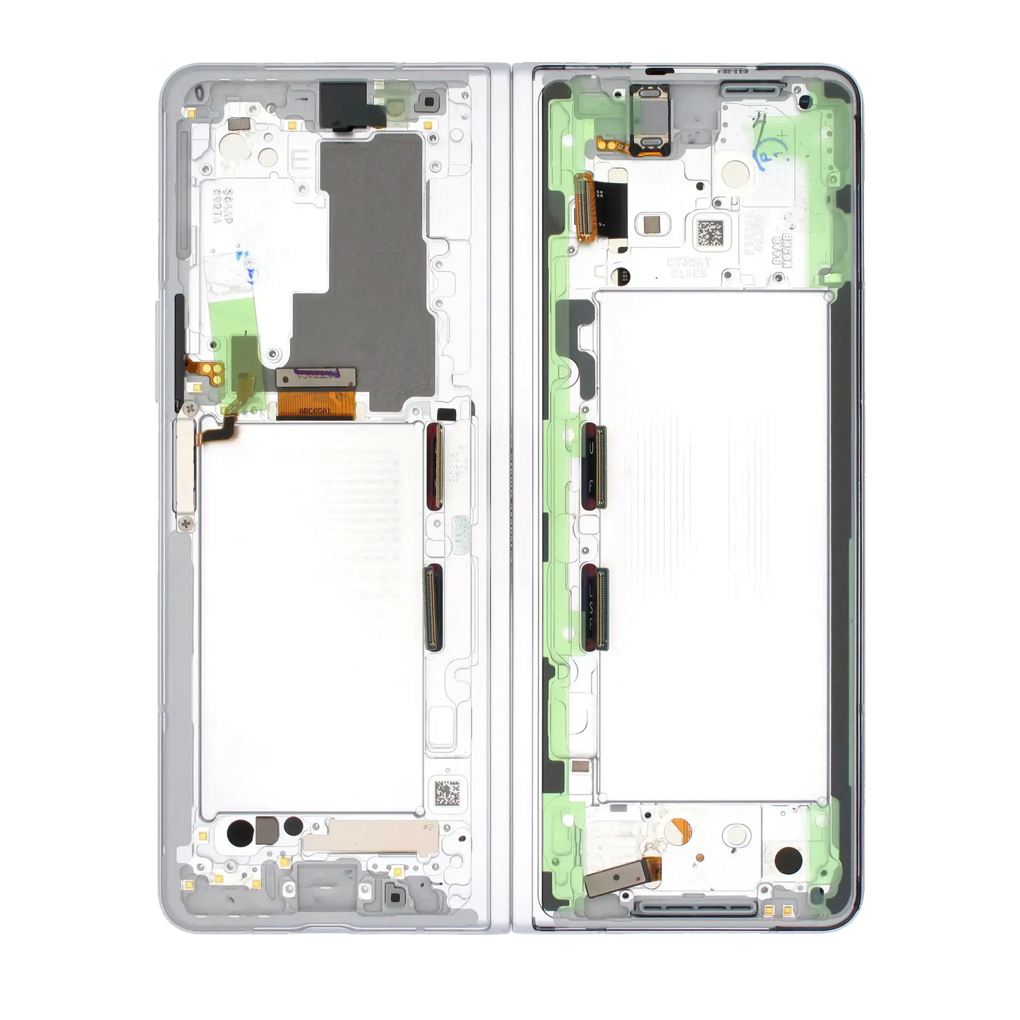 Inner OLED Assembly With Frame For Samsung Galaxy Z Fold 3 5G (US & International) (Refurbished) (Phantom Silver)