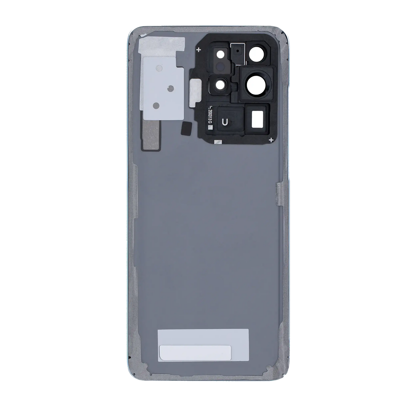 Back Cover Glass With Camera Lens For Samsung Galaxy S20 Ultra 5G (No Logo) (Aftermarket Plus) (Cloud Blue)