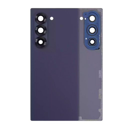 High resolution image of Back Cover Glass With Camera Lens For Samsung Galaxy Z Fold 6 5G (Service Pack) (Navy)