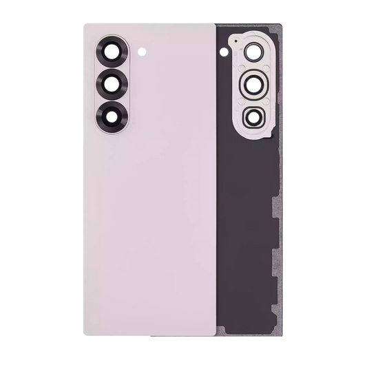 Replacement Back Cover Glass With Camera Lens For Samsung Galaxy Z Fold 6 5G (Aftermarket Plus) (Pink) front view