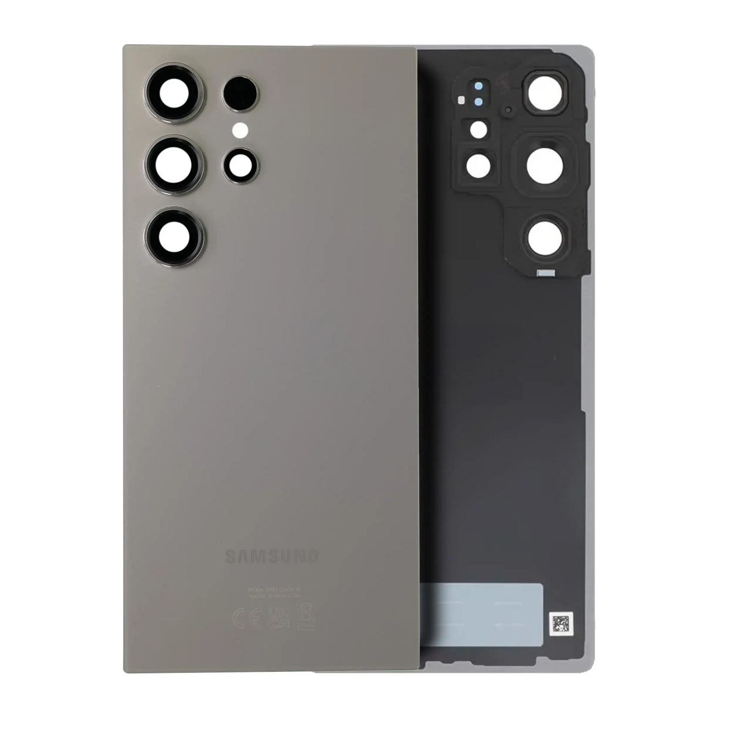 Back Cover Glass With Camera Lens For Samsung Galaxy S25 Ultra 5G (Service Pack) (Titanium Gray)