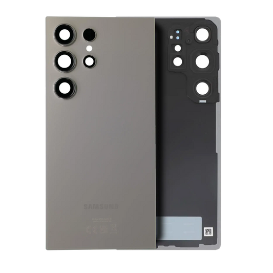 Back Cover Glass With Camera Lens For Samsung Galaxy S25 Ultra 5G (Service Pack) (Titanium Gray)