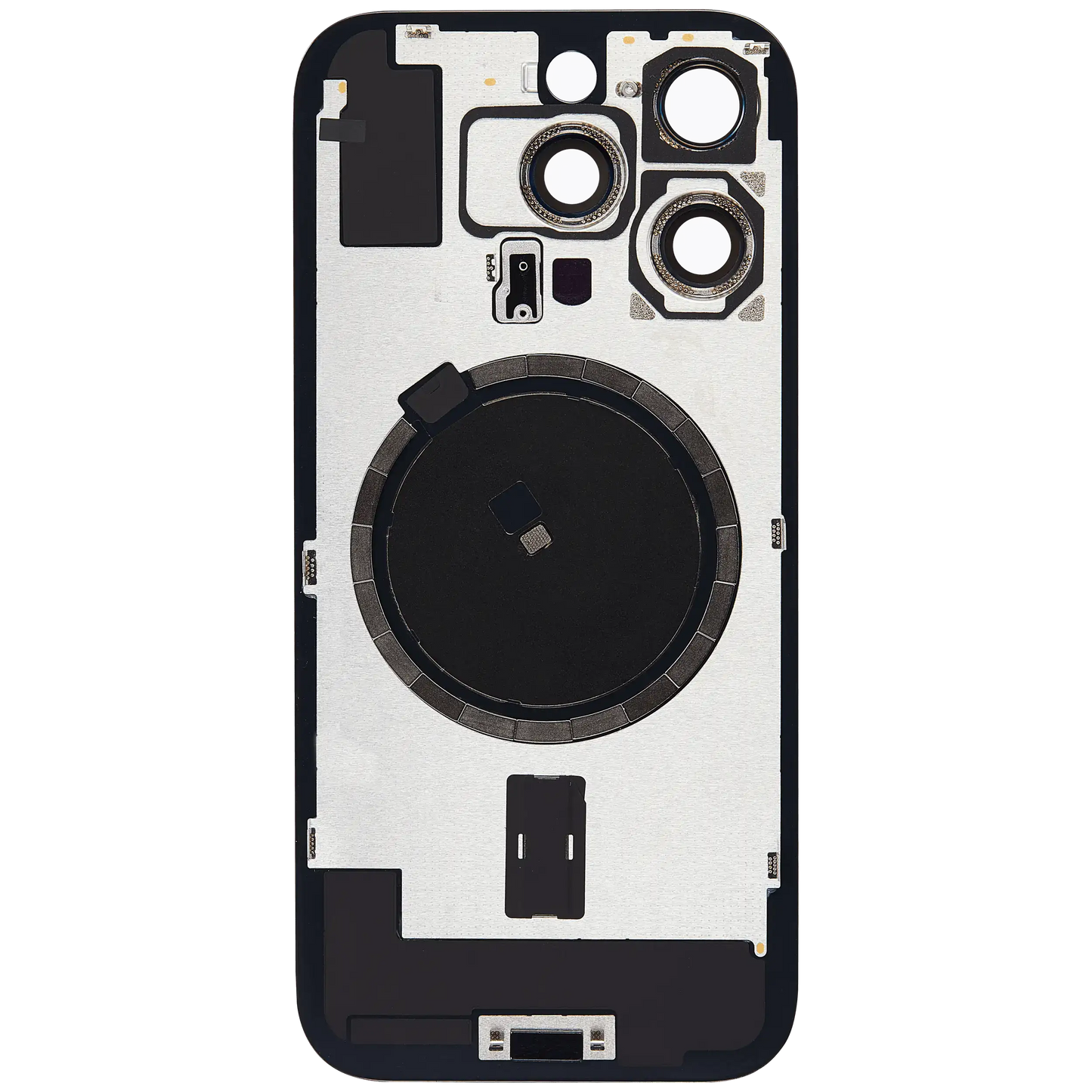 Back Glass w/ MagSafe Magnet For iPhone 16 Pro (Aftermarket) (Black Titanium) (No Logo)