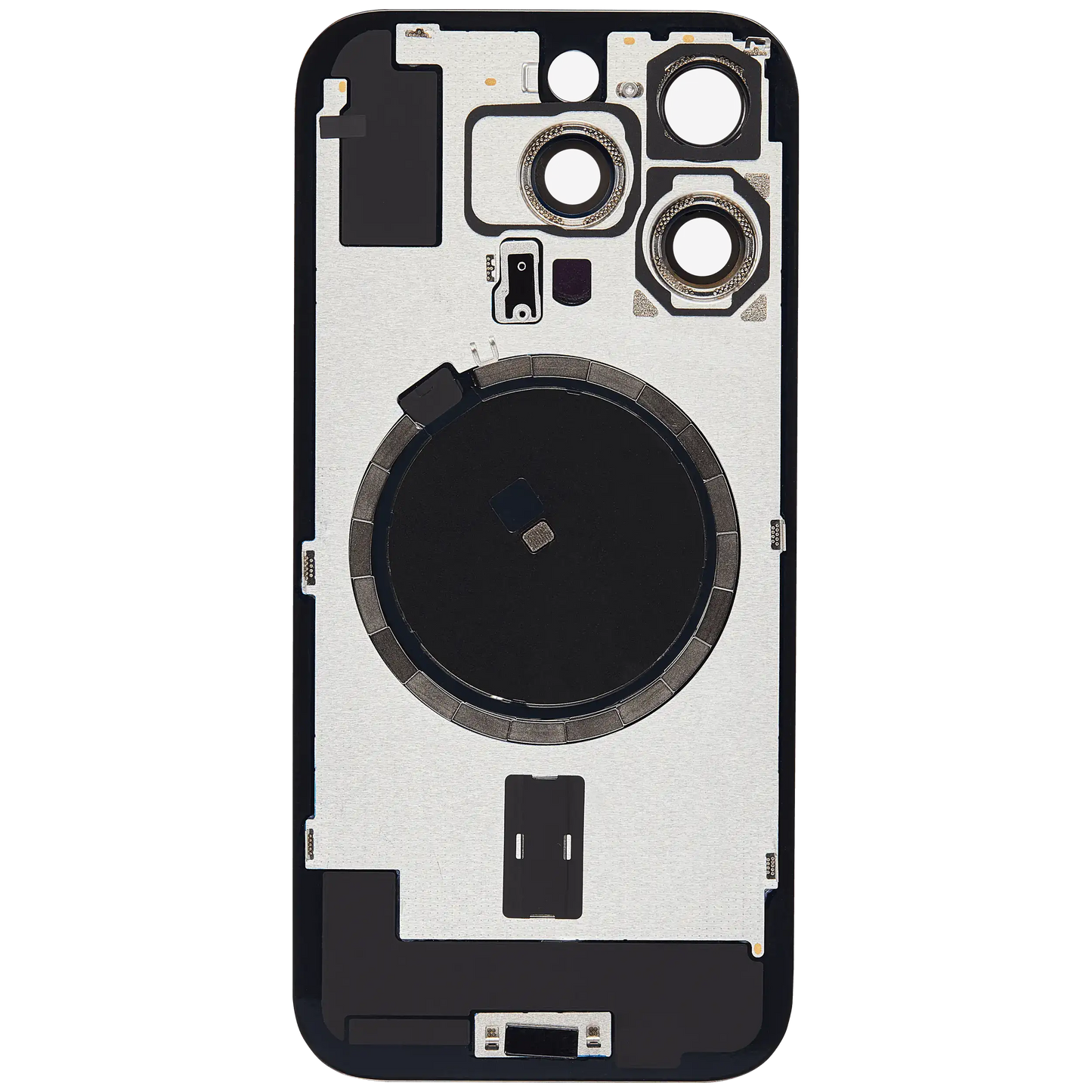 Back Glass w/ MagSafe Magnet For iPhone 16 Pro (Aftermarket) (White Titanium) (No Logo)