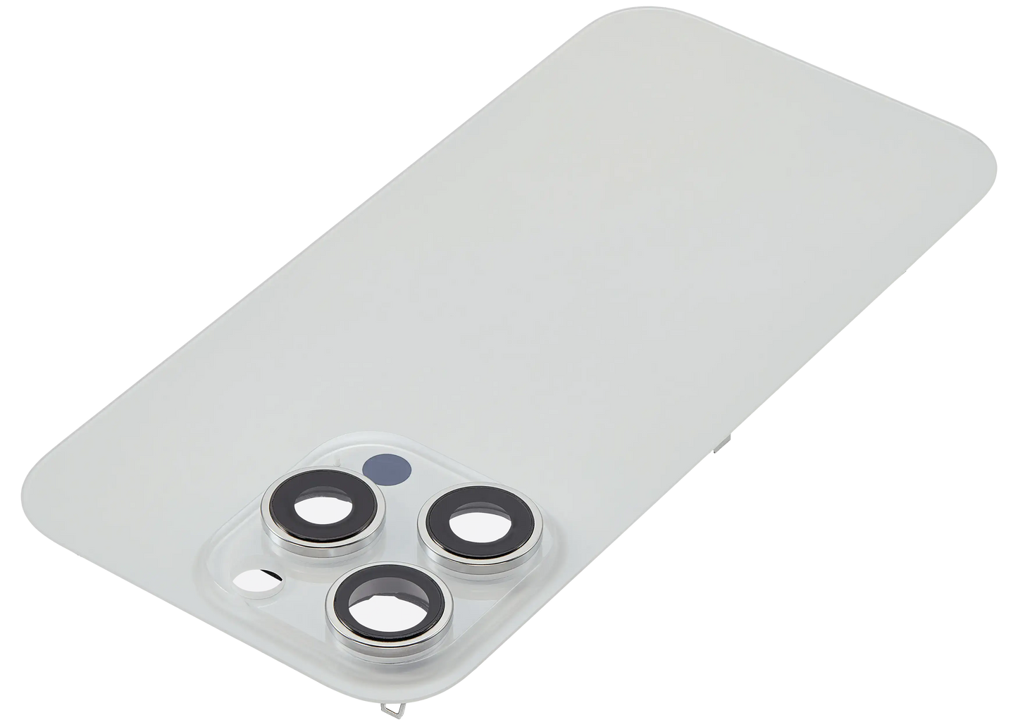 Back Glass w/ MagSafe Magnet & NFC & Flashlight Flex For iPhone 16 Pro (Aftermarket) (White Titanium) (No Logo)