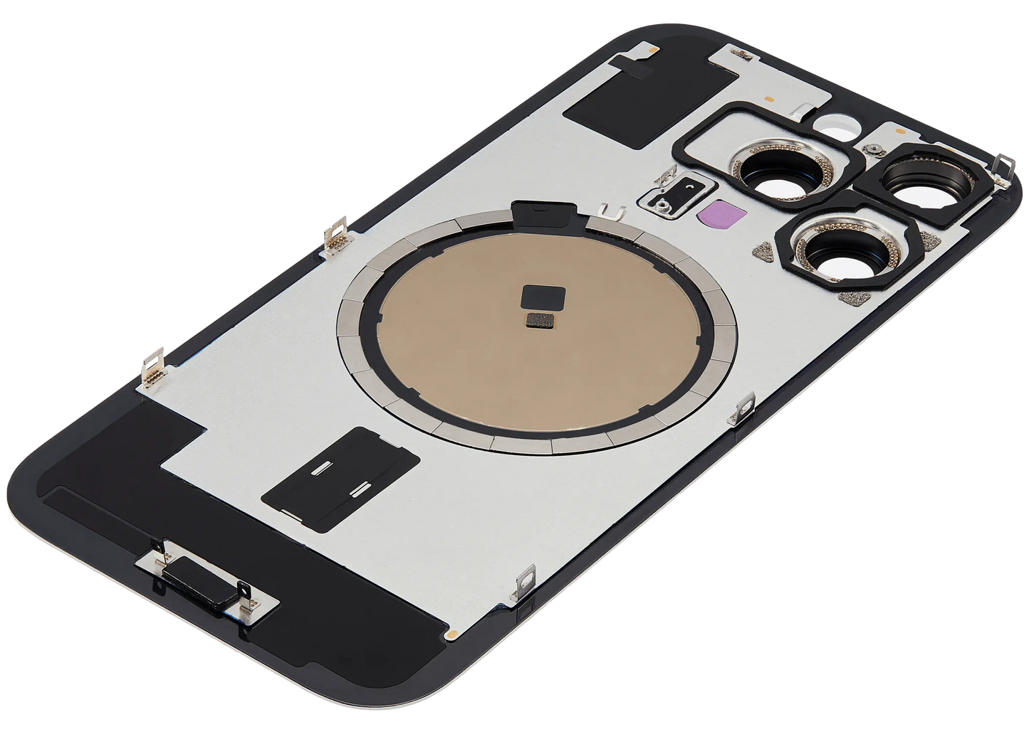 Back Glass w/ MagSafe Magnet For iPhone 16 Pro (Aftermarket) (White Titanium) (No Logo)