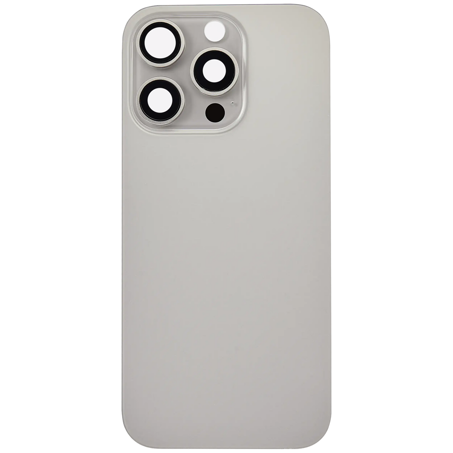 Back Glass w/ MagSafe Magnet & NFC & Flashlight Flex For iPhone 16 Pro (Aftermarket) (Natural Titanium) (No Logo)