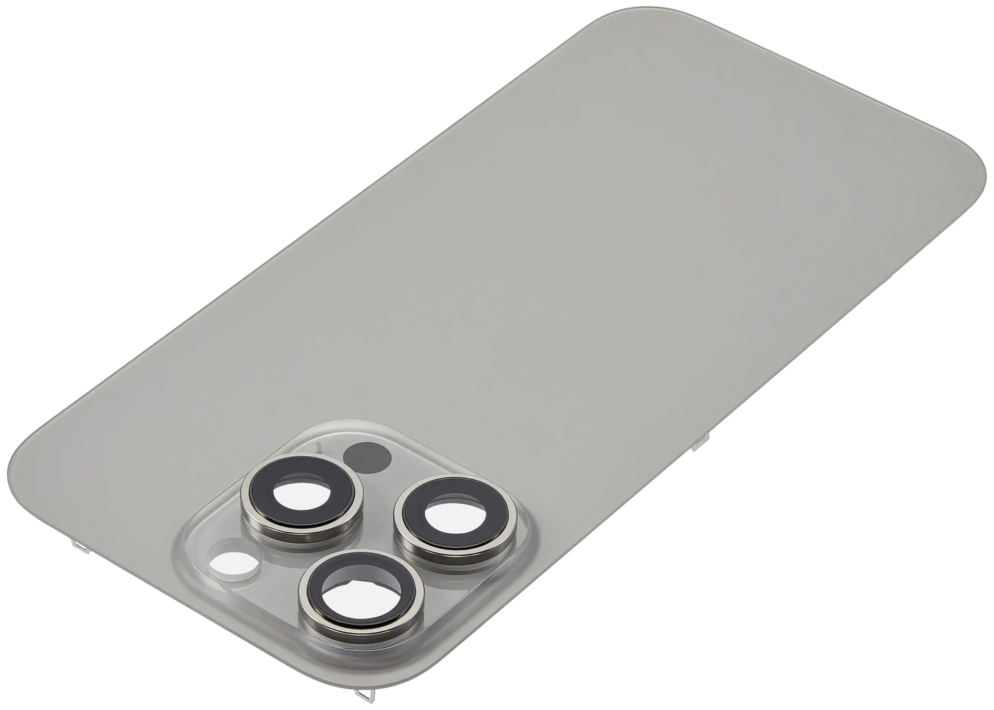 Back Glass w/ MagSafe Magnet & NFC & Flashlight Flex For iPhone 16 Pro (Aftermarket) (Natural Titanium) (No Logo)